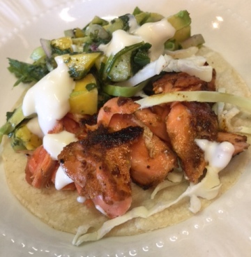Chipotle Rubbed Salmon Tacos